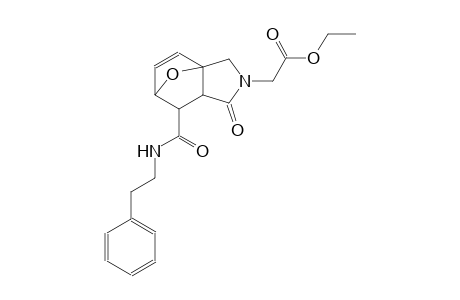 ethyl 2-{4-oxo-6-[(2-phenylethyl)carbamoyl]-10-oxa-3-azatricyclo[5.2.1.0¹,⁵]dec-8-en-3-yl}acetate