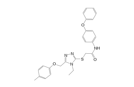 2-({4-ethyl-5-[(4-methylphenoxy)methyl]-4H-1,2,4-triazol-3-yl}sulfanyl)-N-(4-phenoxyphenyl)acetamide