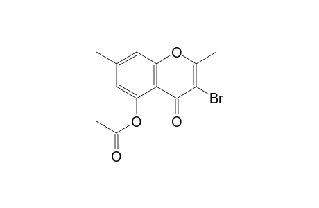 5-Acetoxy-3-bromo-2,7-dimethylchromone