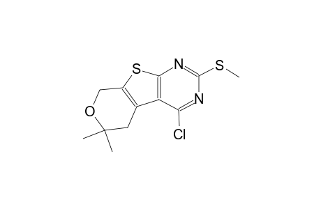 4-chloro-6,6-dimethyl-2-(methylsulfanyl)-5,8-dihydro-6H-pyrano[4',3':4,5]thieno[2,3-d]pyrimidine