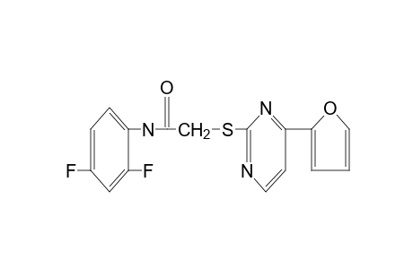 2',4'-difluoro-2-{[4-(2-furyl)-2-pyrimidinyl]thio}acetanilide