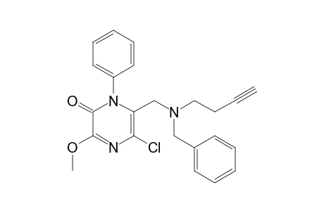 6-(N-Benzyl-3-butynylaminomethyl)-5-chloro-3-methoxy-1-phenyl-2(1H)-pyrazinone