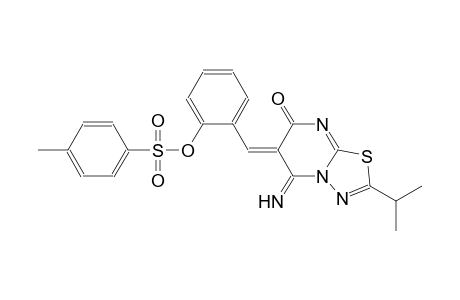 7H-[1,3,4]thiadiazolo[3,2-a]pyrimidin-7-one, 5,6-dihydro-5-imino-2-(1-methylethyl)-6-[[2-[[(4-methylphenyl)sulfonyl]oxy]phenyl]methylene]-, (6Z)-