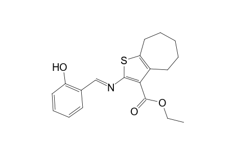 2-(salicylideneamino)-5,6,7,8 -tetrahydro-4H-cyclohepta[b]thiophene-3-carboxylic acid, ethyl ester