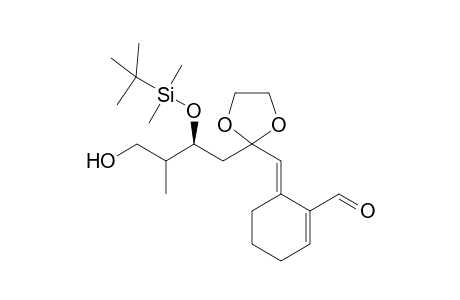 (-)-(E)-1-{(2R,3S)-4-[(tert-butyldimethylsilyl)oxy]-2,2-(ethylenedioxy)-6-hydroxy-5-methyl-1-hexylidene}-2-formyl-2-cyclohexene