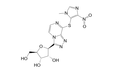 8-[(1-Methyl-4-nitroimidazol-5-yl)thio]-3-(.beta.-D-ribofuranosyl)-S-triazolo[4,3-a]pyrazine