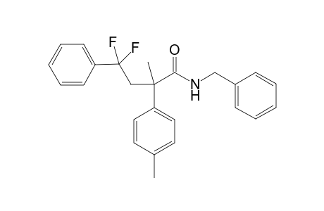 N-benzyl-4,4-difluoro-2-methyl-4-phenyl-2-(p-tolyl)butanamide