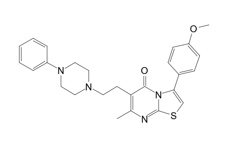 3-(4-METHOXY-PHENYL)-7-METHYL-6-[2-(4-PHENYL-PIPERAZIN-1-YL)-ETHYL]-5H-THIAZOLO-[3,2-A]-PYRIMIDIN-5-ONE