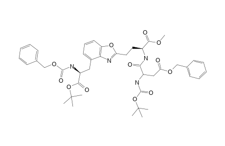 Methyl (2S)-4-{4-[(2S)-2-{[(benzyloxy)carbonyl]amino}-3-(tert-butoxy)-3-oxopropyl]-1,3-benzoxazol-2-yl}-2-({(2S)-2-[(tert-butoxycarbonyl)amino]-3-(benzyloxycarbonyl)propanoyl]amino)butanoate