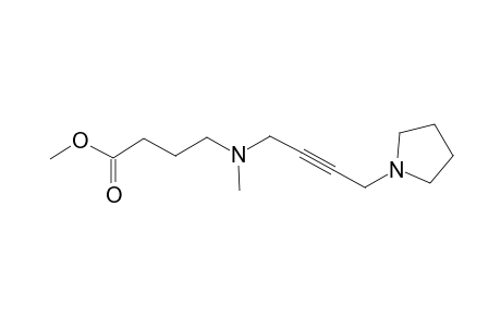 Butanoic acid, 4-[methyl[4-(1-pyrrolidinyl)-2-butynyl]amino]-, methyl ester