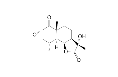 2.alpha.,3.alpha.-Epoxy-1-oxo-11.alpha.-hydroxy-4.beta.-H, 5.alpha.-H,6.alpha.-H,7.alpha.-H,10.beta.-methyl-Eudesman-6,12-olide