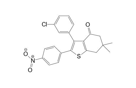 3-(3-Chlorophenyl)-6,6-dimethyl-2-(4-nitrophenyl)-6,7-dihydro-1-benzothiophen-4(5H)-one