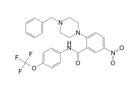 2-(4-benzylpiperazin-1-yl)-5-nitro-N-[4-(trifluoromethoxy)phenyl]benzamide