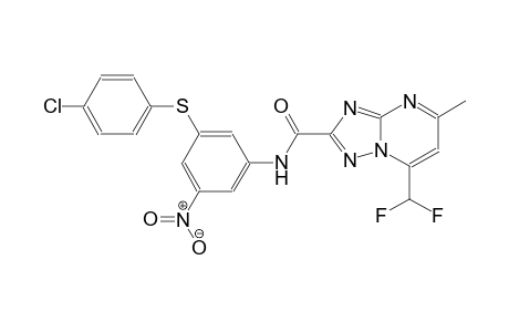 N-{3-[(4-chlorophenyl)sulfanyl]-5-nitrophenyl}-7-(difluoromethyl)-5-methyl[1,2,4]triazolo[1,5-a]pyrimidine-2-carboxamide