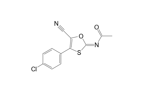 (5E)-N-(4-(4-Chlorophenyl)-5-cyano-1,3-oxathiol-2-ylidene)acetamide