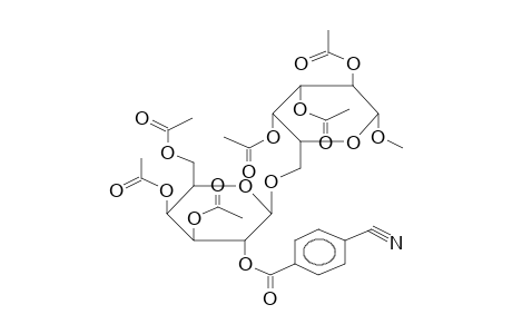 METHYL 2,3,4-TRI-O-ACETYL-6-[2-O-(4-CYANOBENZOYL)-3,4,6-TRI-O-ACETYL-BETA-D-GALACTOPYRANOSYL]-BETA-D-GALACTOPYRANOSIDE