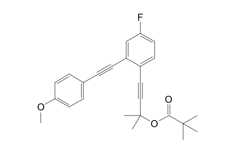 4-(4-fluoro-2-((4-methoxyphenyl)ethynyl)phenyl)-2-methylbut-3-yn-2-yl pivalate