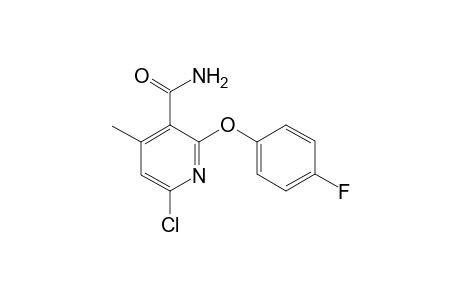 6-Chloranyl-2-(4-fluoranylphenoxy)-4-methyl-pyridine-3-carboxamide