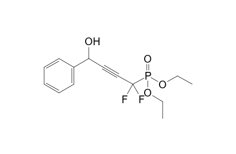 4-Diethoxyphosphoryl-4,4-bis(fluoranyl)-1-phenyl-but-2-yn-1-ol