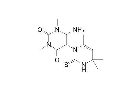 6-amino-1,3-dimethyl-5-(4,6,6-trimethyl-2-sulfanylidene-1H-pyrimidin-3-yl)pyrimidine-2,4-dione