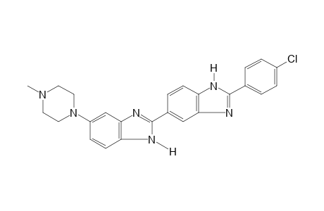 2'-(p-chlorophenyl)-5-(4-methyl-1-piperazinyl)-2,5'-bibenzimidazole