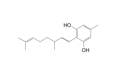 2-(3,7-dimethylocta-1,6-dien-1-yl)-5-methylbenzene-1,3-diol