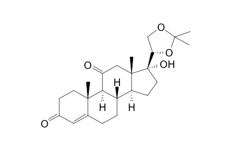 17-Hydroxy-20α,21-(isopropylidenedioxy)pregn-4-ene-3,11-dione