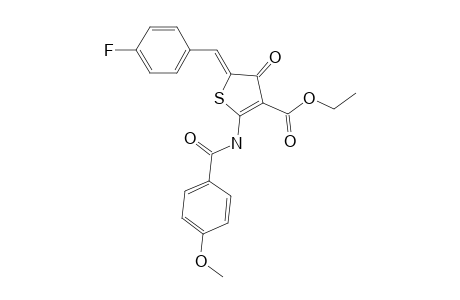 3(4H)-Thiophenecarboxylic acid, 5-[(4-fluorophenyl)methylidene]-2-[(4-methoxybenzoyl)amino]-4-oxo-, ethyl ester