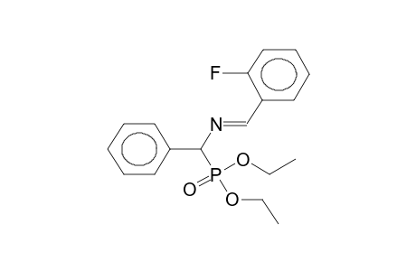 DIETHYL ALPHA-(2-FLUOROBENZYLIDENAMINO)BENZYLPHOSPHONATE