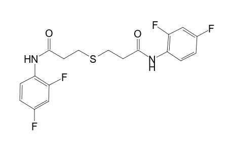 3-{[3-(2,4-difluoroanilino)-3-oxopropyl]sulfanyl}-N-(2,4-difluorophenyl)propanamide