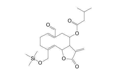 [(6E,10Z)-6-Formyl-10-(hydroxymethyl)-3-methylidene-2-oxo-3A,4,5,8,9,11A-hexahydrocyclodeca[B]furan-4-yl] 3-methylbutanoate, tms