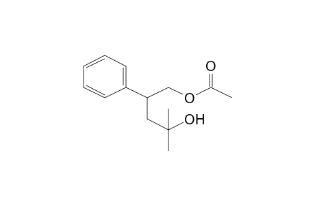 Acetic acid, 4-hydroxy-4-methyl-2-phenylpentyl ester