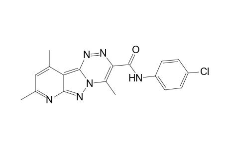 13-[(N-p-Chlorophenyllamino)carbonyl]-5,7,12-trimethyl-pyrido[2',3' ; 3,4]-1H-pyrazolo[5,1-c]-(1,2,4)-triazine