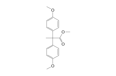 2,2-bis(p-methoxyphenyl)propionic acid, methyl ester