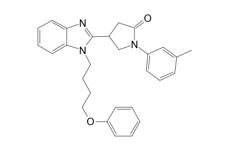 1-(3-Methylphenyl)-4-[1-(4-phenoxybutyl)-1H-1,3-benzodiazol-2-yl]pyrrolidin-2-one