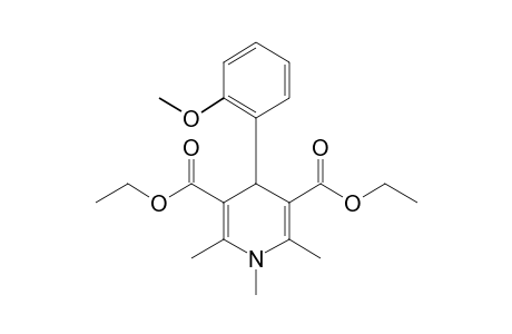 1,4-dihydro-4-(o-methoxyphenyl)-1,2,6-trimethyl-3,5-pyridinedicarboxylic acid, diethyl ester