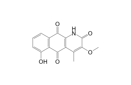 MARCANINE-D,3-METHOXY-5-HYDROXY-4-METHYL-1H-1-AZA-2,9,10-ANTHRACENETRIONE