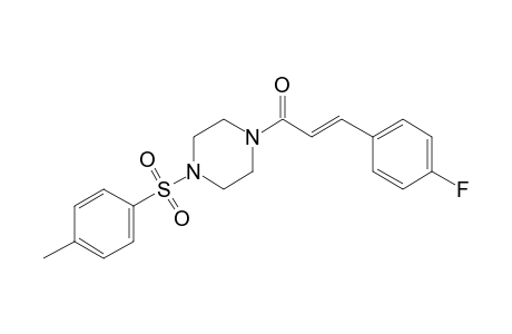 (E)-3-(4-Fluorophenyl)-1-(4-tosylpiperazin-1-yl)prop-2-en-1-one