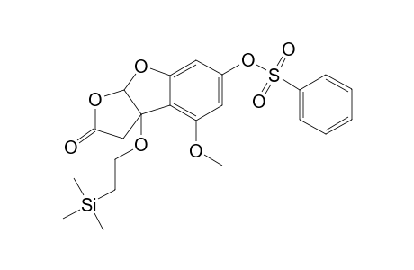 6-Benzenesulfonyloxy-4-methoxy-3a-(2-trimethylsilyl-eth-1-oxy)-3a,8a-dihydro-furo(2,3-B)benzofuran-2(3H)-one