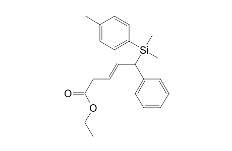 (3Z,5RS)-Ethyl 5-dimethyl(4-methylphenyl)silyl-5-phenylpent-3-enoic acid