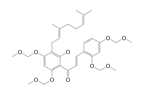 (E)-3-[2,4-bis(methoxymethoxy)phenyl]-1-[3-[(2E)-3,7-dimethylocta-2,6-dienyl]-2-hydroxy-4,6-bis(methoxymethoxy)phenyl]-2-propen-1-one