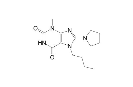 7-butyl-3-methyl-8-(1-pyrrolidinyl)-3,7-dihydro-1H-purine-2,6-dione