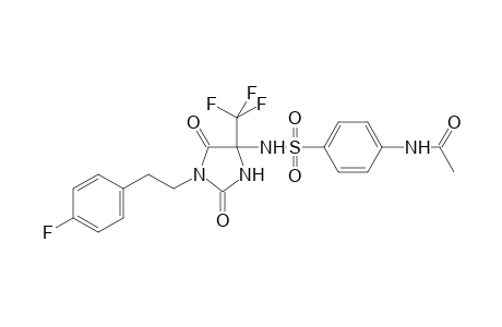 N-[4-({1-[2-(4-fluorophenyl)ethyl]-2,5-dioxo-4-(trifluoromethyl)imidazolidin-4-yl}sulfamoyl)phenyl]acetamide