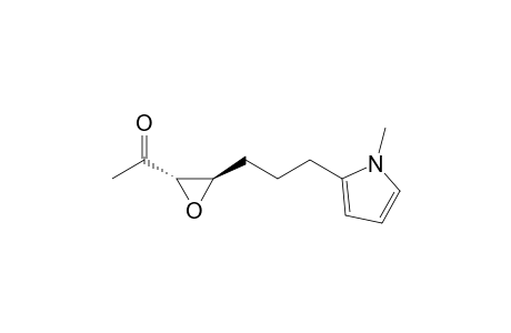 1-((2S*,3R*)-3-(3-(1-methyl-1H-pyrrol-2-yl)propyl)oxiran-2-yl)ethan-1-one