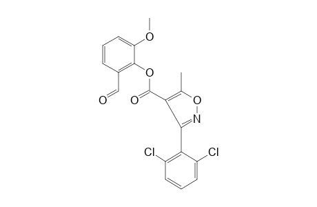 3-(2,6-dichlorophenyl)-5-methyl-4-isoxazolecarboxylic acid, 2-formyl-6-methoxyphenyl ester