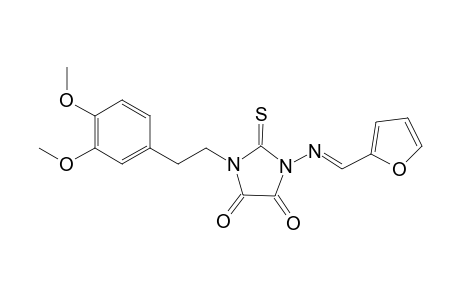 1-[2-(3,4-Dimethoxy-phenyl)-ethyl]-3-{[1-furan-2-yl-meth-(E)-ylidene]-amino}-2-thioxo-imidazolidine-4,5-dione