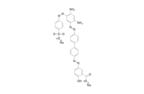 Benzoic acid, 5-[[4'-[[2,4-diamino-5-[(4-sulfophenyl)azo]Salicylacid(1)[-benzidin-](2)[m-Phenylendiamin(ac.)<-sulfanilacid]