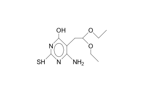 4-AMINO-6-HYDROXY-2-MERCAPTO-5-PYRIMIDINEACETALDEHYDE, DIETHYLACETAL