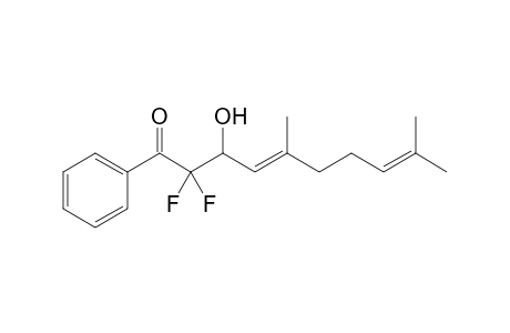 2,2-DIFLUORO-3-HYDROXY-5,9-DIMETHYL-1-PHENYLDECA-4,8-DIEN-1-ONE;MAJOR-ISOMER