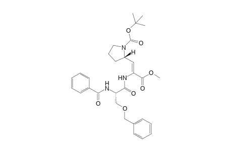 (Z)-(N-Benzoyl-O-benzyl-L-seryl)-.alpha.,.beta.-dehydro[3-((S)-2-N-tert-butoxycarbonyl)pyrrolidinyl]-L-alanine Methyl Ester